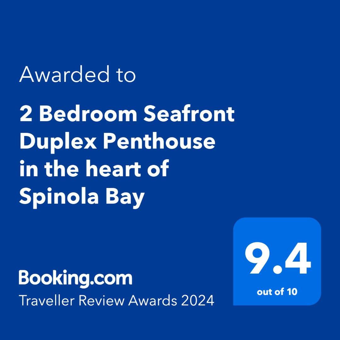 2 Bedroom Seafront Duplex Penthouse In The Heart Of Spinola Bay Saint Julian's Exterior foto